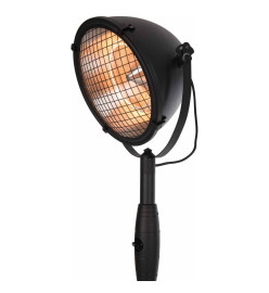 Sunred Chauffage sur pied Indus 2100 W Halogène Noir