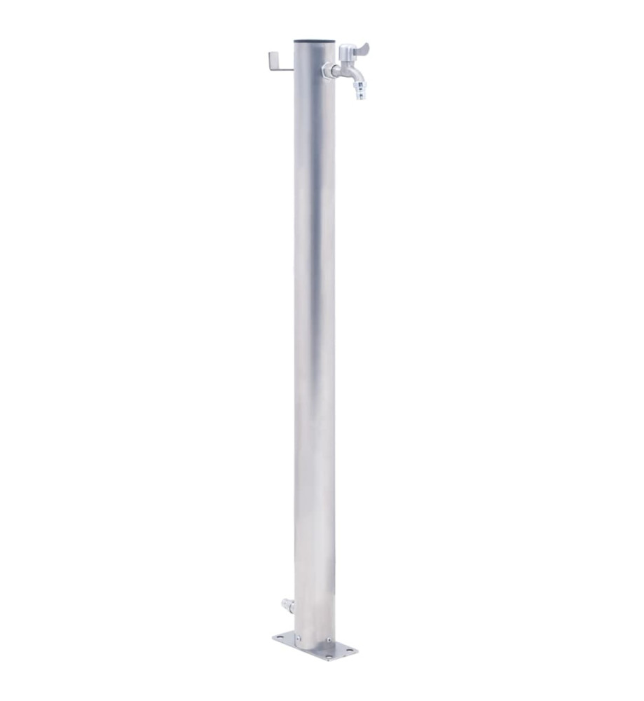 Colonne à eau de jardin 60 cm acier inoxydable rond