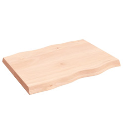 Dessus de table bois chêne massif non traité bordure assortie