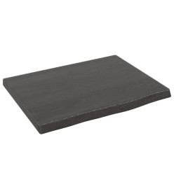 Étagère murale gris foncé 40x30x2 cm bois chêne massif traité