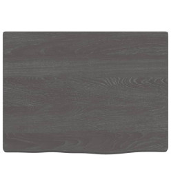 Étagère murale gris foncé 40x30x2 cm bois chêne massif traité