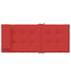 Coussins de chaise à dossier haut lot de 4 rouge tissu oxford