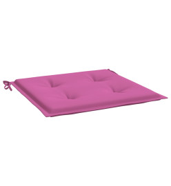 Coussins de chaise de jardin lot de 2 rose 40x40x3 cm tissu