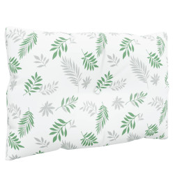 Coussins de palette 3 pcs motif de feuilles tissu Oxford