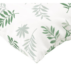 Coussins de palette 3 pcs motif de feuilles tissu Oxford