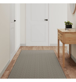 Tapis de couloir aspect sisal argenté 80x150 cm