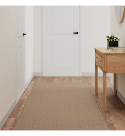 Tapis de couloir aspect sisal sable 80x200 cm