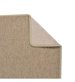 Tapis de couloir aspect sisal sable 80x200 cm