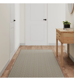 Tapis de couloir aspect sisal taupe 80x250 cm