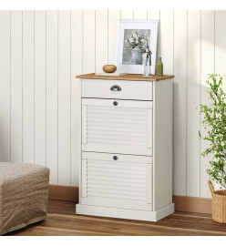 Armoire à chaussures VIGO 60x35x96 cm blanc bois massif de pin