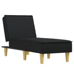 Chaise longue noir tissu