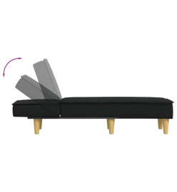 Chaise longue noir tissu