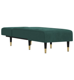 Chaise longue vert foncé velours