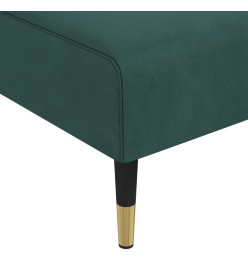 Chaise longue vert foncé velours