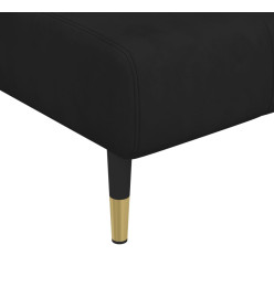 Chaise longue noir velours