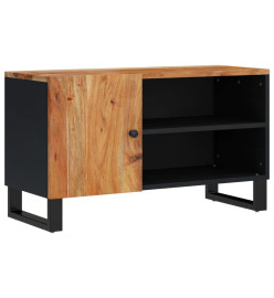 Meuble TV 80x33x46 cm bois d'acacia solide et d'ingénierie