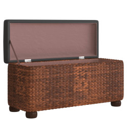 Bancs de rangement 2 pcs avec coussin marron 69 cm quenouille