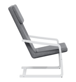 Chaise de relaxation Gris foncé Tissu