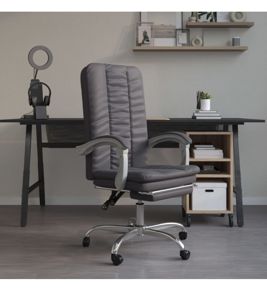 Fauteuil inclinable de bureau Gris Similicuir