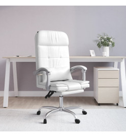 Fauteuil de massage inclinable de bureau Blanc Similicuir