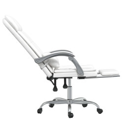 Fauteuil de massage inclinable de bureau Blanc Similicuir