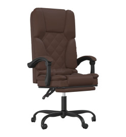 Fauteuil de massage inclinable de bureau Marron Similicuir