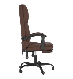 Fauteuil de massage inclinable de bureau Marron Similicuir