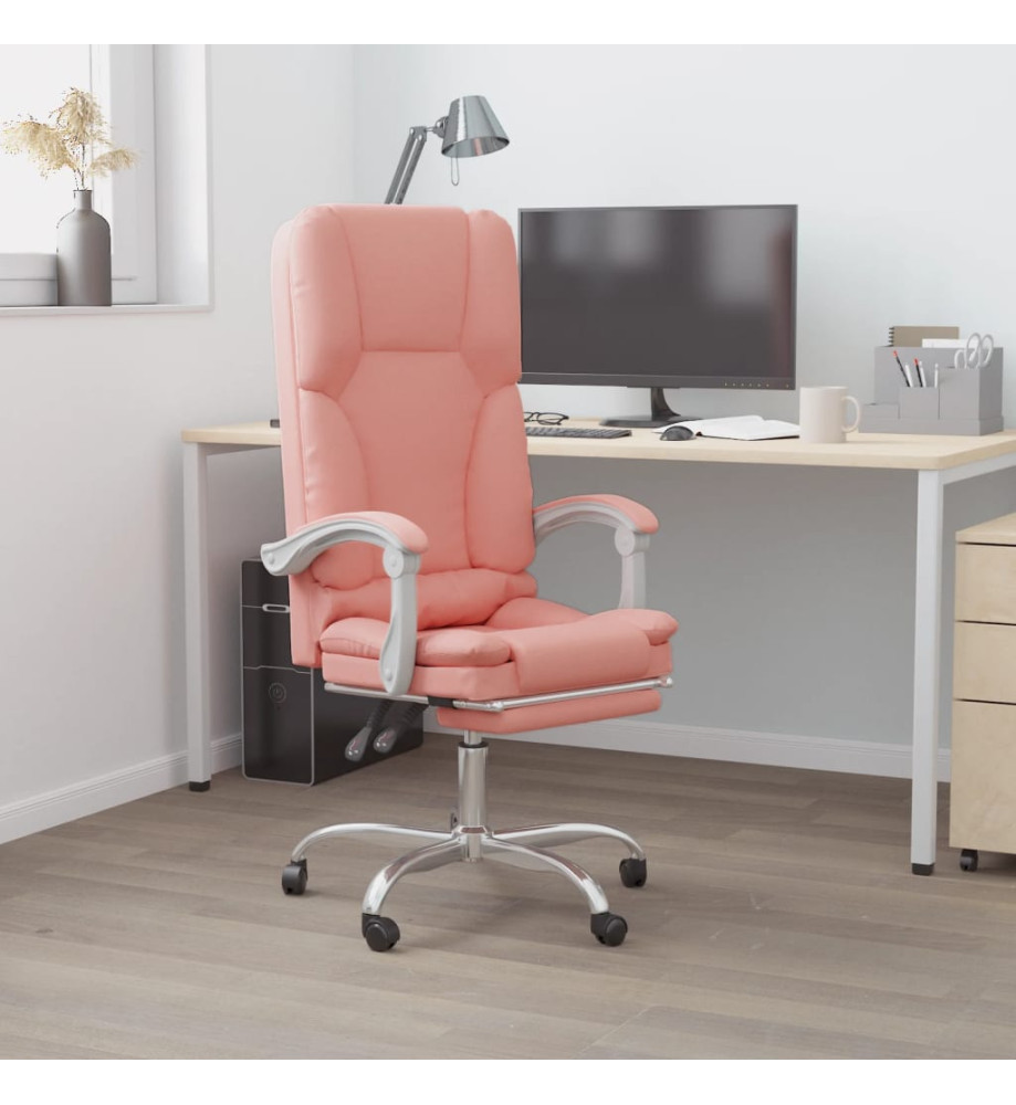 Fauteuil de massage inclinable de bureau Rose Similicuir