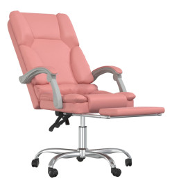 Fauteuil de massage inclinable de bureau Rose Similicuir