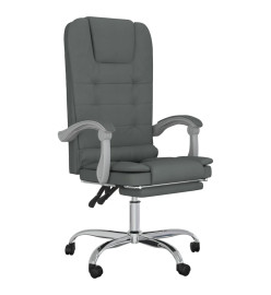 Fauteuil de massage inclinable de bureau Gris foncé Tissu