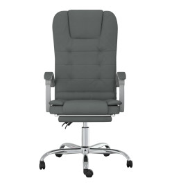 Fauteuil de massage inclinable de bureau Gris foncé Tissu