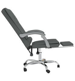 Fauteuil de massage inclinable de bureau Gris foncé Tissu