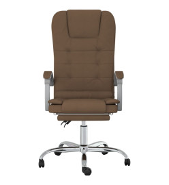 Fauteuil de massage inclinable de bureau Marron Tissu