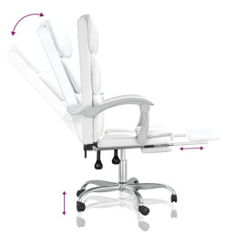 Fauteuil inclinable de bureau Blanc Similicuir