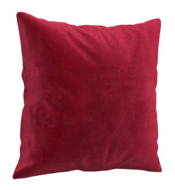 Coussins décoratifs 2 pcs Rouge bordeaux 40x40 cm Velours