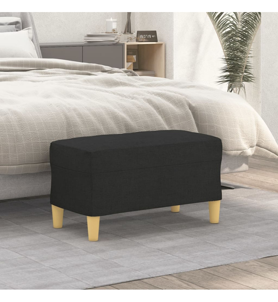 Banc Noir 70x35x41 cm Tissu