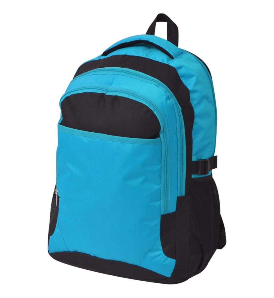 Sac à dos d'école 40 L noir et bleu