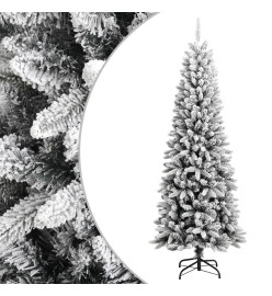 Sapin de Noël artificiel avec neige floquée 210 cm PVC et PE