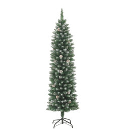 Sapin de Noël artificiel mince avec support 120 cm PVC