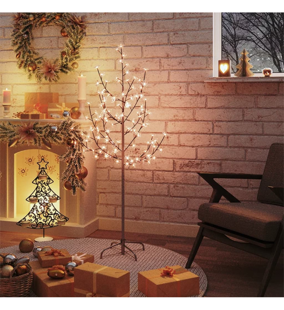 Arbre à LED fleur de cerisier 84 LED Blanc chaud 120 cm