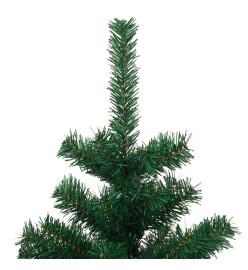 Arbre de Noël hélicoïdal pré-éclairé et support vert 180 cm PVC