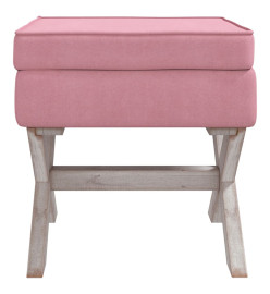 Tabouret de rangement Rose 45x45x49 cm Velours