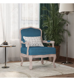 Fauteuil bleu 64x64x90 cm velours