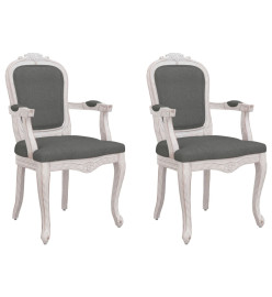 Chaises à manger 2 pcs gris foncé 62x59,5x100,5 cm tissu