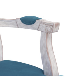 Chaise à manger bleu 62x59,5x100,5 cm velours