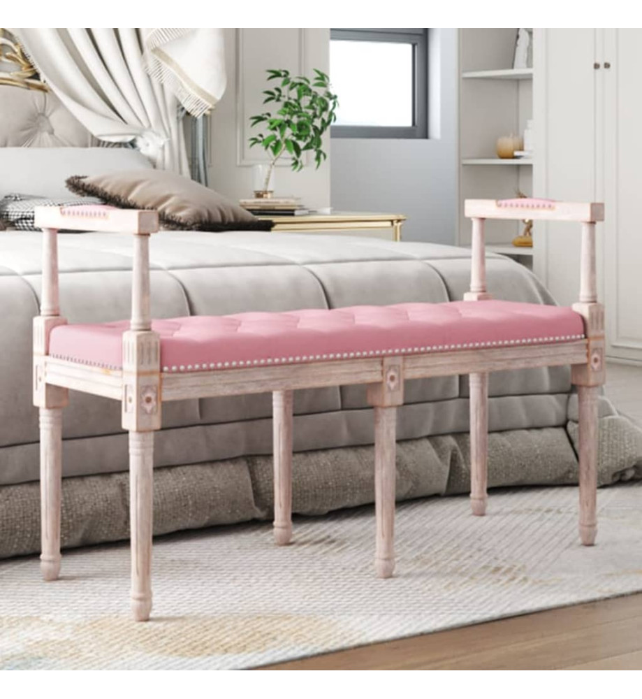 Banc Rose 110x40x70 cm Velours