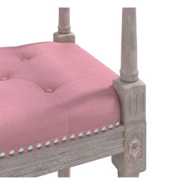 Banc Rose 110x40x70 cm Velours