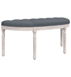 Banc Gris foncé 110,5x45x49 cm Velours