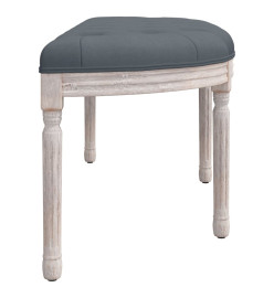 Banc Gris foncé 110,5x45x49 cm Velours