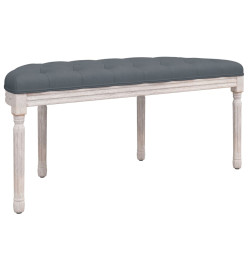 Banc Gris foncé 110,5x45x49 cm Velours